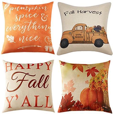 Anickal Set of 4 Fall Pillow Covers